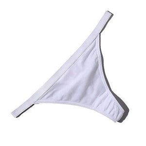 Women Cotton Low Waist Soft Solid Color G-String Thong Panties Sexy Underwear