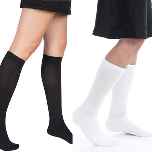 Unisex Stocking Solid Color Running Sports Knee High Relief Compression Socks