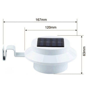 Outdoor Garden Solar Powered Light Wall Roof Path Gutter Fence Security LED Lamp