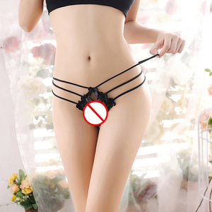 Women Sexy Lace Condole Belt Thongs T-Back G-String Low Waist Briefs Panties