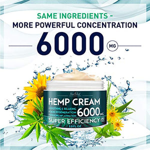 Hemp Pain Relief Cream (6000 Mg)