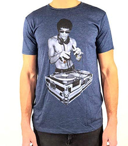 Bruce Lee DJ Heather Blue T-Shirt Officially Licensed