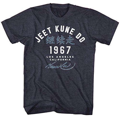 Bruce Lee Men's Academy '67 Slim Fit T-Shirt Navy Heather: Clothing