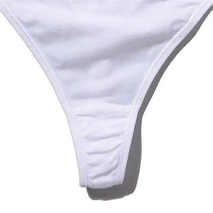 Women Cotton Low Waist Soft Solid Color G-String Thong Panties Sexy Underwear