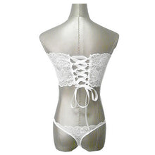 Load image into Gallery viewer, Women Fashion Sexy Bowknot Bandage Lace Top Bra Underwear G-string Suit