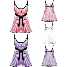 Load image into Gallery viewer, Sexy Bowknot Babydoll Women Underwear Nightwear Sleepwear Dress + G-string