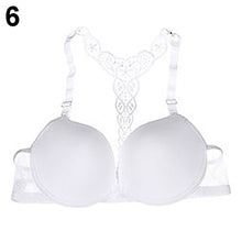 Load image into Gallery viewer, Women Fashion Front Closure Sexy Lace Racer Back Push Up Underwear Lingerie Bra