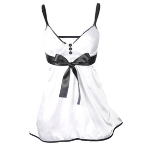 Sexy Bowknot Babydoll Women Underwear Nightwear Sleepwear Dress + G-string