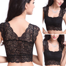 Load image into Gallery viewer, Women&#39;s Summer Sexy Hollow Lace Stretchy Padded Sport Yoga Vest Wireless Bra Top