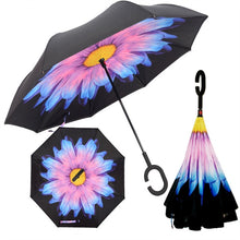 Load image into Gallery viewer, Inverted Umbrella Double Layer sun parasol Women Rain Reverse Umbrellas male guarda chuva invertido paraguas parapluie Windproof