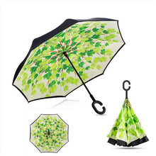 Load image into Gallery viewer, Inverted Umbrella Double Layer sun parasol Women Rain Reverse Umbrellas male guarda chuva invertido paraguas parapluie Windproof