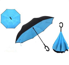 Load image into Gallery viewer, Inverted Umbrella Double Layer sun parasol Women Rain Reverse Umbrellas male guarda chuva invertido paraguas parapluie Windproof