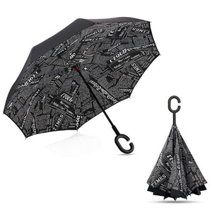 Inverted Umbrella Double Layer sun parasol Women Rain Reverse Umbrellas male guarda chuva invertido paraguas parapluie Windproof