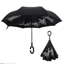 Load image into Gallery viewer, Inverted Umbrella Double Layer sun parasol Women Rain Reverse Umbrellas male guarda chuva invertido paraguas parapluie Windproof