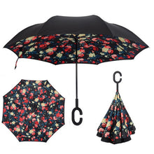 Load image into Gallery viewer, Inverted Umbrella Double Layer sun parasol Women Rain Reverse Umbrellas male guarda chuva invertido paraguas parapluie Windproof