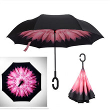 Load image into Gallery viewer, Inverted Umbrella Double Layer sun parasol Women Rain Reverse Umbrellas male guarda chuva invertido paraguas parapluie Windproof