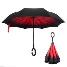 Load image into Gallery viewer, Inverted Umbrella Double Layer sun parasol Women Rain Reverse Umbrellas male guarda chuva invertido paraguas parapluie Windproof