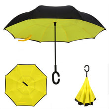 Load image into Gallery viewer, Inverted Umbrella Double Layer sun parasol Women Rain Reverse Umbrellas male guarda chuva invertido paraguas parapluie Windproof