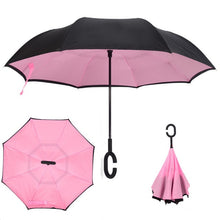 Load image into Gallery viewer, Inverted Umbrella Double Layer sun parasol Women Rain Reverse Umbrellas male guarda chuva invertido paraguas parapluie Windproof