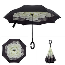 Load image into Gallery viewer, Inverted Umbrella Double Layer sun parasol Women Rain Reverse Umbrellas male guarda chuva invertido paraguas parapluie Windproof