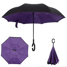 Load image into Gallery viewer, Inverted Umbrella Double Layer sun parasol Women Rain Reverse Umbrellas male guarda chuva invertido paraguas parapluie Windproof