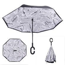 Load image into Gallery viewer, Inverted Umbrella Double Layer sun parasol Women Rain Reverse Umbrellas male guarda chuva invertido paraguas parapluie Windproof