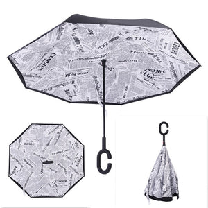 Inverted Umbrella Double Layer sun parasol Women Rain Reverse Umbrellas male guarda chuva invertido paraguas parapluie Windproof