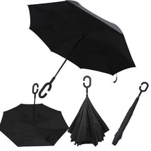 Load image into Gallery viewer, Inverted Umbrella Double Layer sun parasol Women Rain Reverse Umbrellas male guarda chuva invertido paraguas parapluie Windproof