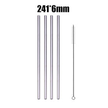 Load image into Gallery viewer, UPORS 4/8Pcs Reusable Drinking Straw High Quality 304 Stainless Steel Metal Straw with Cleaner Brush Wholesale