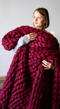 Load image into Gallery viewer, U-miss Fashion Hand Chunky Wool Knitted Blanket Thick Yarn Merino Wool Bulky Knitting Throw Blankets DropShipping 200X200CM