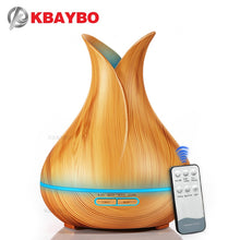 Load image into Gallery viewer, KBAYBO 400ml Aroma Essential Oil Diffuser Ultrasonic Air Humidifier with Wood Grain 7 Color Changing LED Lights for Office Home