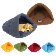 Load image into Gallery viewer, 6 Colors Soft Polar Fleece Dog Beds Winter Warm Pet Heated Mat Small Dog Puppy Kennel House for Cats Sleeping Bag Nest Cave Bed