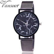 Load image into Gallery viewer, Vansvar Brand Fashion Silver And Gold Mesh Band Creative Marble Wrist Watch Casual Women Quartz Watches Gift Relogio Feminino