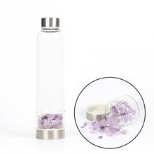 Load image into Gallery viewer, New Product Creative Natural Quartz Crystal Glass Water Bottle Gravel Irregular Stone Cup Point Wand Healing Infused Elixir Cup