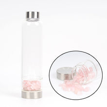 Load image into Gallery viewer, New Product Creative Natural Quartz Crystal Glass Water Bottle Gravel Irregular Stone Cup Point Wand Healing Infused Elixir Cup