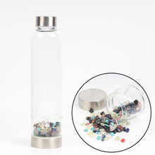 Load image into Gallery viewer, New Product Creative Natural Quartz Crystal Glass Water Bottle Gravel Irregular Stone Cup Point Wand Healing Infused Elixir Cup