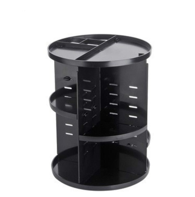 Large Desktop 360 Degree Makeup Organizer Rotating Adjustable Multi-Function Cosmetic Storage Box Brush Holder Jewelry Organizer